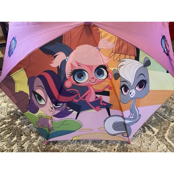 LPS Littlest Pet Shop YOUTH Kids Purple Puppy Umbrella 2014 Collectible - Picture 11 of 11